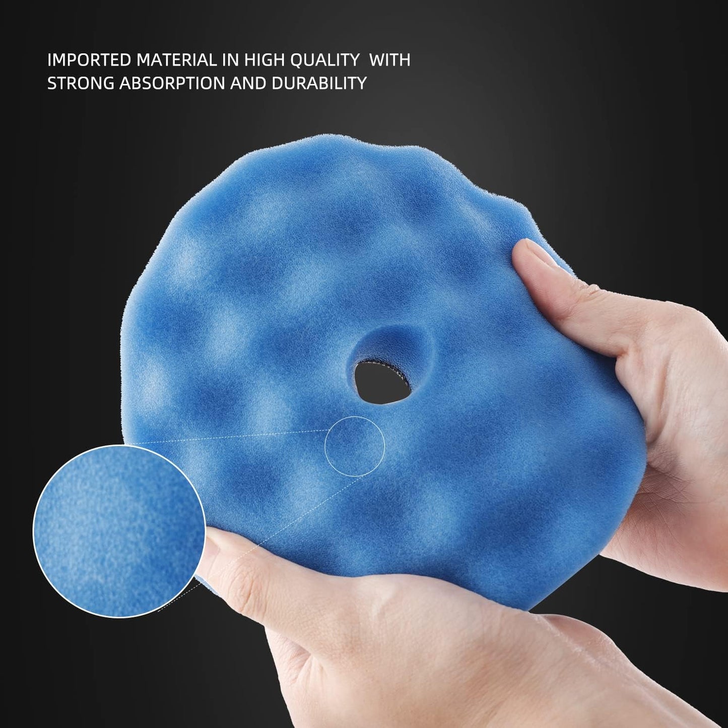 Buffing Polishing Pads, ZFE 7Pcs 5"(125mm) Waffle Foam Buffing Pads Polishing Pads Wool Pad Kit for 5Inch Backing Plate RO/DA/GA Car Polisher Boat Compounding, Polishing and Waxing