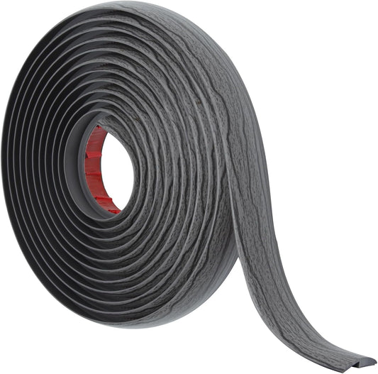 Floor Transition Strip Self Adhesive Carpet & Flooring Transitions Edging Trim Strip PVC Threshold Transitions Suitable for Threshold Height Less Than 5mm (20Ft, Dark Gray)