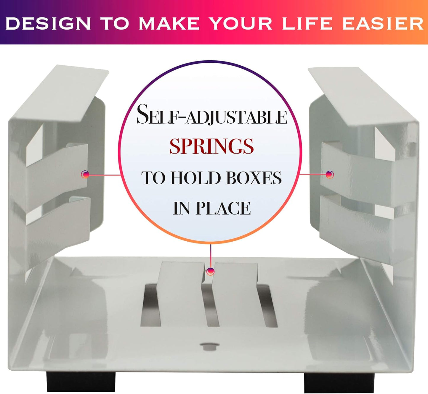 EHOMEA2Z Magnetic Glove Holder,Glove Box Holder,Glove Dispenser,Durable Coated Steel,Space Saving Design for Work,Shop, Garage,Medical Office,Laundry Room,Kitchen,Hospital,Fridge,Wall Mount (White)