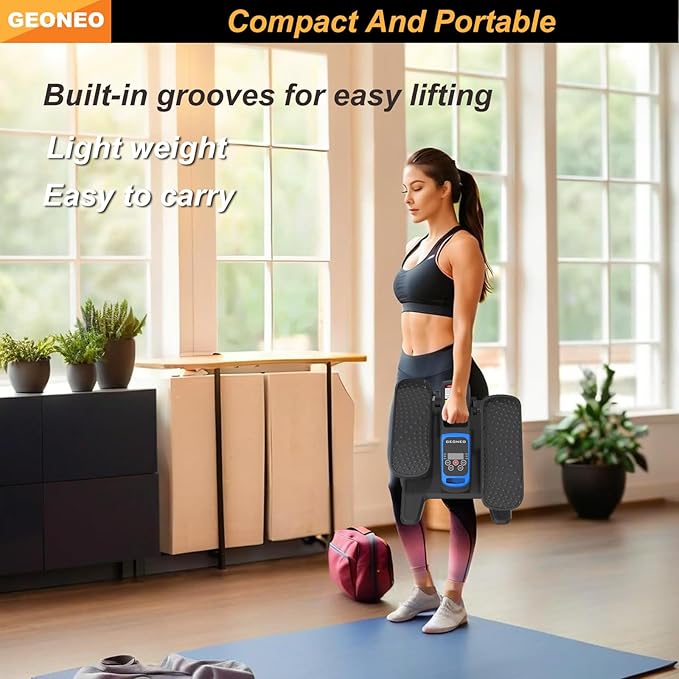 Under Desk Elliptical Machine, Electric Ellipse Leg Exerciser for Senior, Quiet and Compact Electric Seated Pedal Exerciser for Home with Monitor, Remote Control and 12 Adjustable Speeds