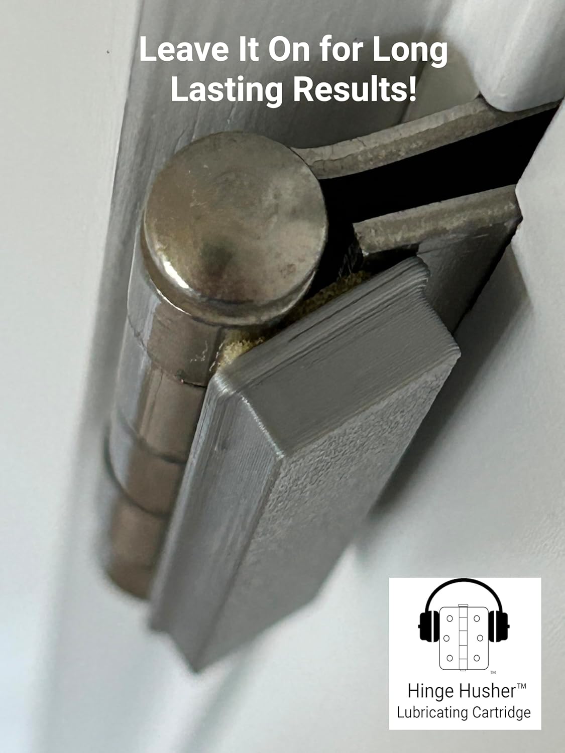 The First-of-Its-Kind Lubricant Cartridge for Squeaky Door Hinges. Mess-Free, Odorless, Sprayless & Prelubricated. Hinge Husher™ Lubricant Cartridges (3 Pack - Silver)