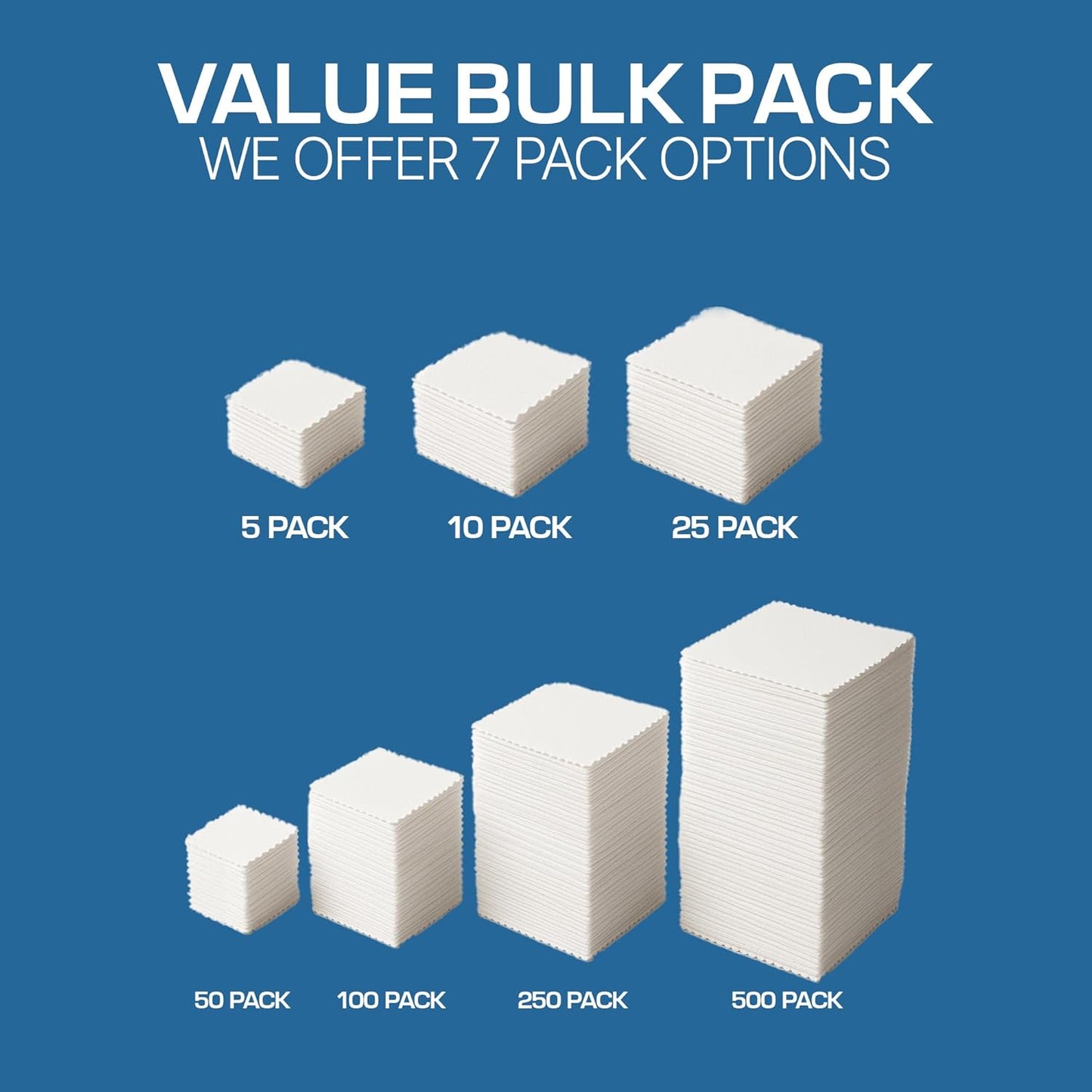 Ships Next Day, Made in USA - Customizable Microfiber Cleaning Cloth - Perfect Eyeglass Cleaner Promotional Gift - Premium Microfiber Lens Wipes - Logo or Image Printed (5 Pack) Double Sided