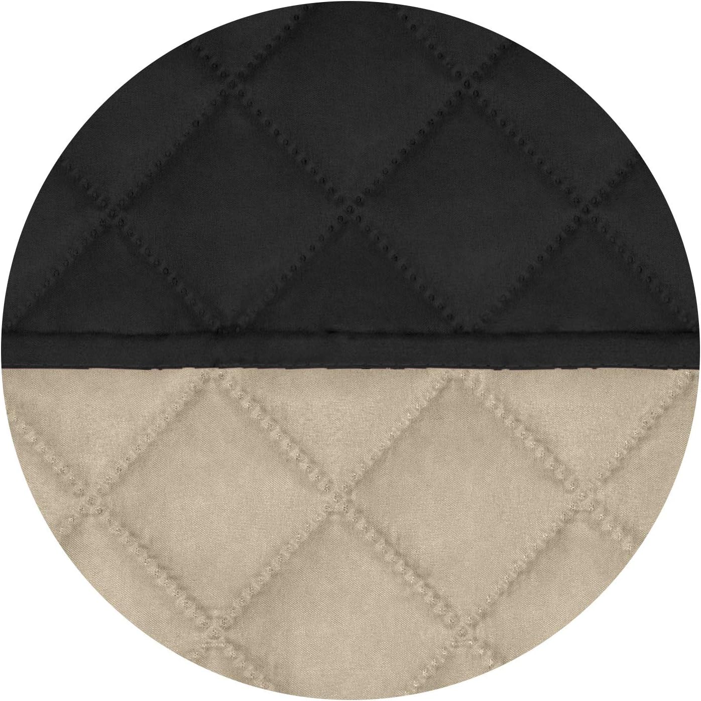 PureFit Reversible Quilted Sofa Cover, Water Resistant Slipcover Furniture Protector, Washable Couch Cover with Non Slip and Elastic Straps for Kids, Dogs, Pets (Loveseat, Black/Beige)