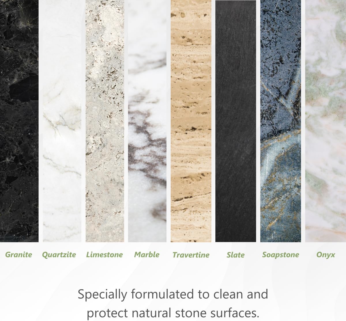 MORE Stone & Quartz Cleaner + Protector - Water-Based Surface Spray - Granite, Quartz & Marble Cleaner - For Kitchen & Bathroom Countertops & Floors - Peppermint-Thyme Essential Oil - Pint (16oz)