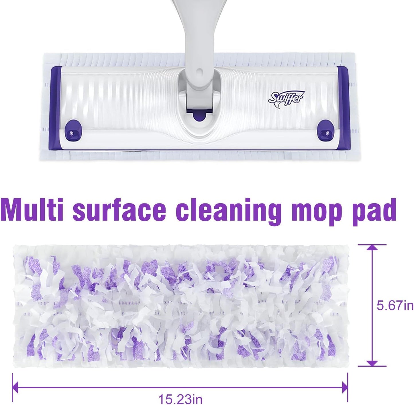48 Pack Disposable Power Mop Refills Pads Compatible with Swiffer Power Mop,Spray Wet Pads Refill for Swiffer ,Disposable Mopping Pad Refills for Multi-Surface Floor Cleaning