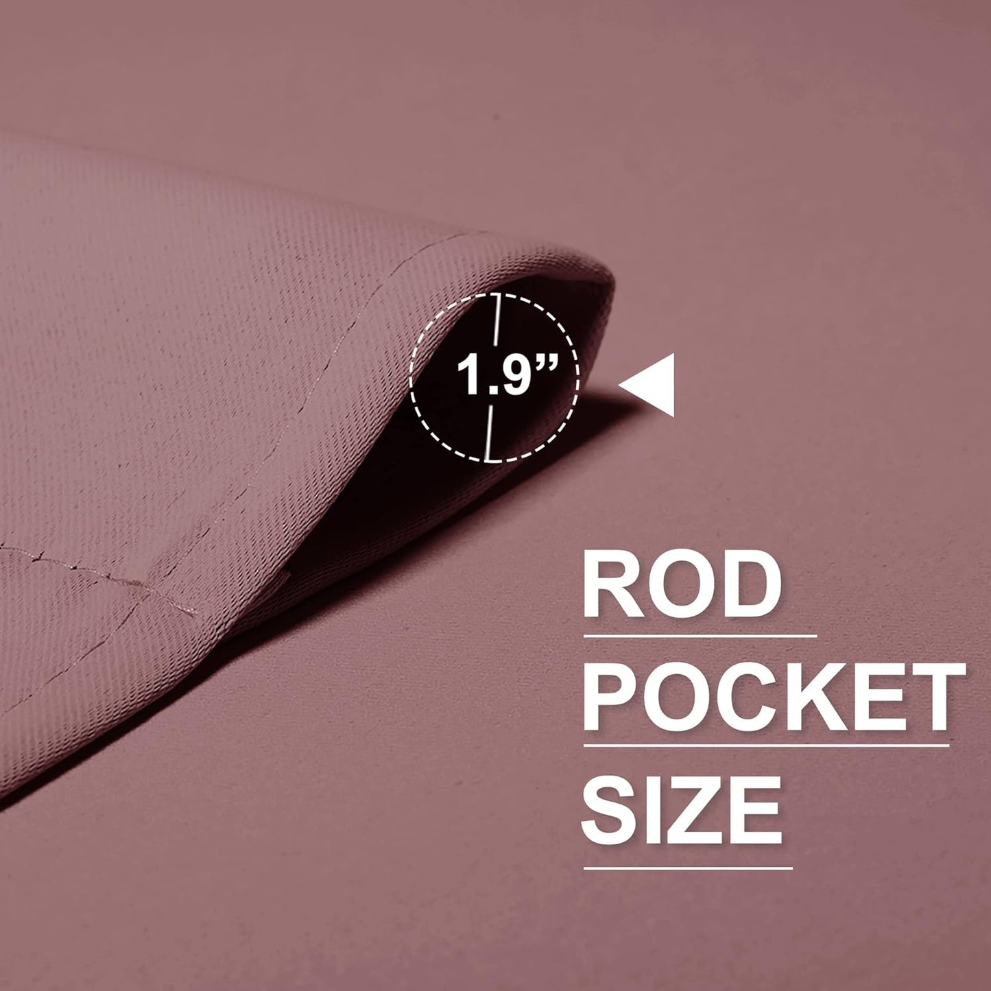 RYB HOME Living Room Curtains Blackout - Light Block Energy Efficiency Small Window Treatment Drapes for Kitchen Dining Baby Nursery Farmhouse Decor, W 42 x L 72 inch, Dusty Rose, 2 Panels