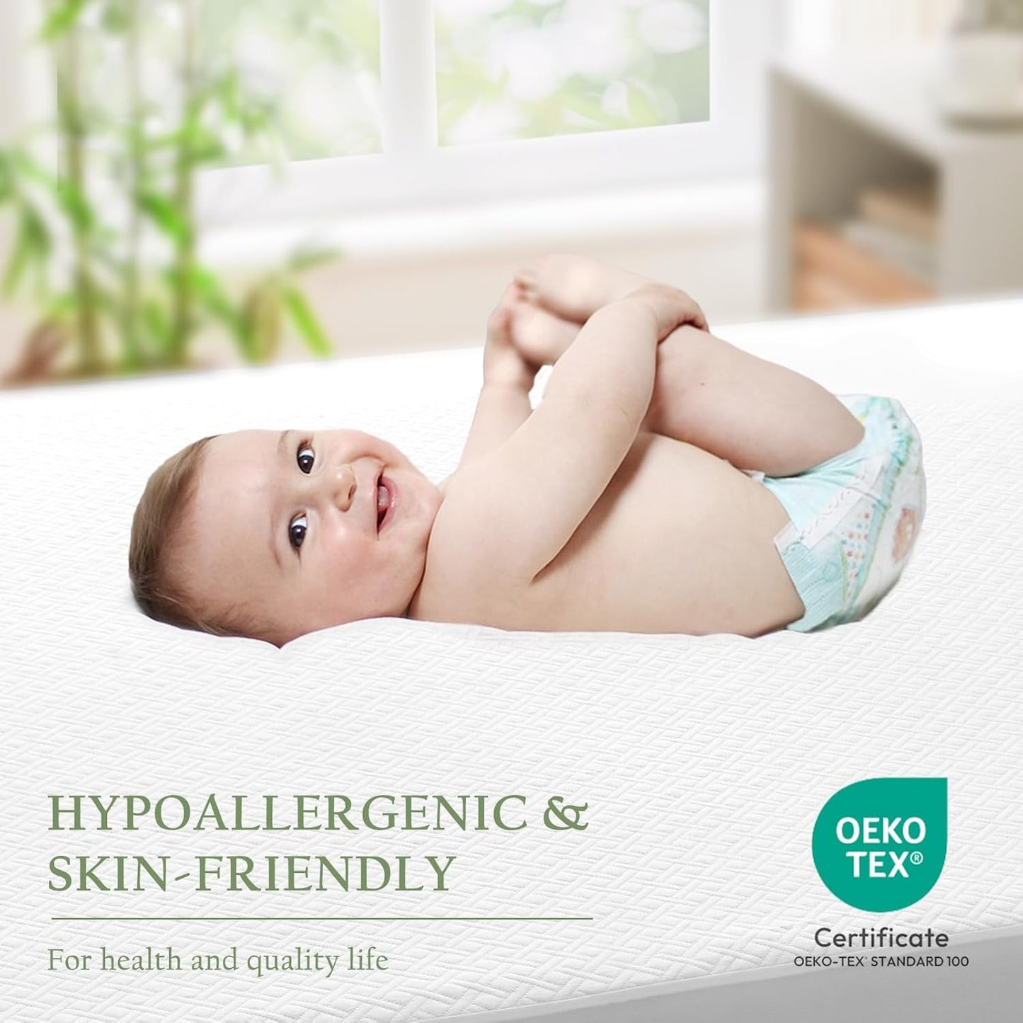 100% Waterproof Twin Mattress Protector, Breathable Bamboo Rayon Mattress Cover with 8”-21” Deep Pocket, Noiseless Cool 3D Air Mattress Cover, Hypoallergenic & Odor Resistant