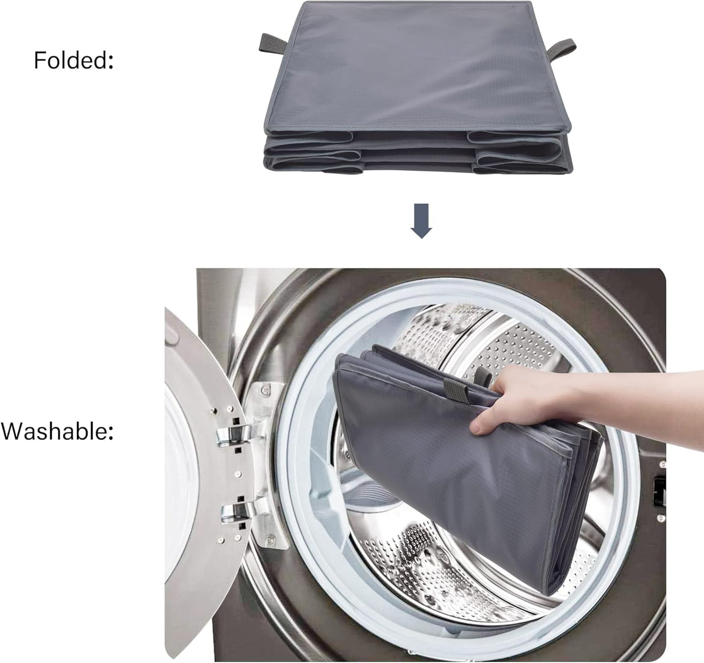 GRANNY SAYS 3-Shelf Hanging Closet Organizer and Storage, Collapsible Hanging Closet Shelves, Hanging Organizer for Closet & RV, Gray, 29 ½" H X 12" W X 12" D, 1-Pack