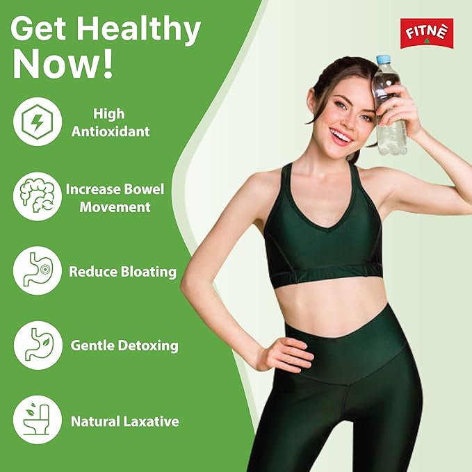 FITNE Green Tea Herbal Honey Lemon With Garcinia Senna Infusion Gentle Detox Cleanse High Antioxidant No Calories Stevia Sweetener, 15 Tea Bags