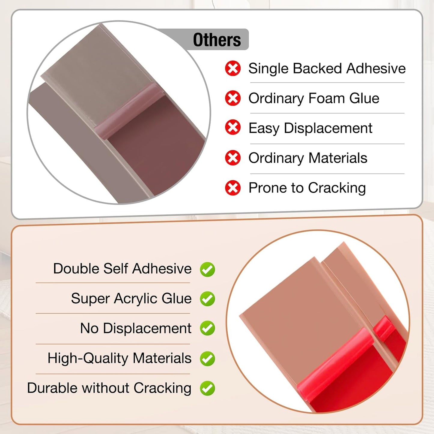 Floor Transition Strip Self Adhesive Vinyl Door Threshold for Doorways Carpet Edging Trim Overlap Edge Reducer for Laminate Floor, Carpet, Tile (Grayish Brown Wood Grain, 1/5" to 2/5", 3.3Ft)