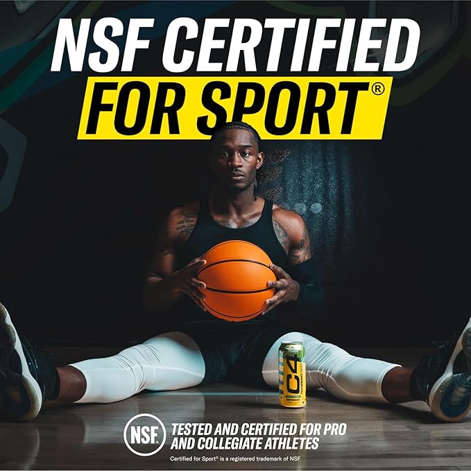 C4 Performance Energy Drink | Zero Sugar Carbonated Preworkout Energy | 200mg Caffeine with Beta Alanine | Frozen Bombiscle | 16 Fl Oz (12 Pack)