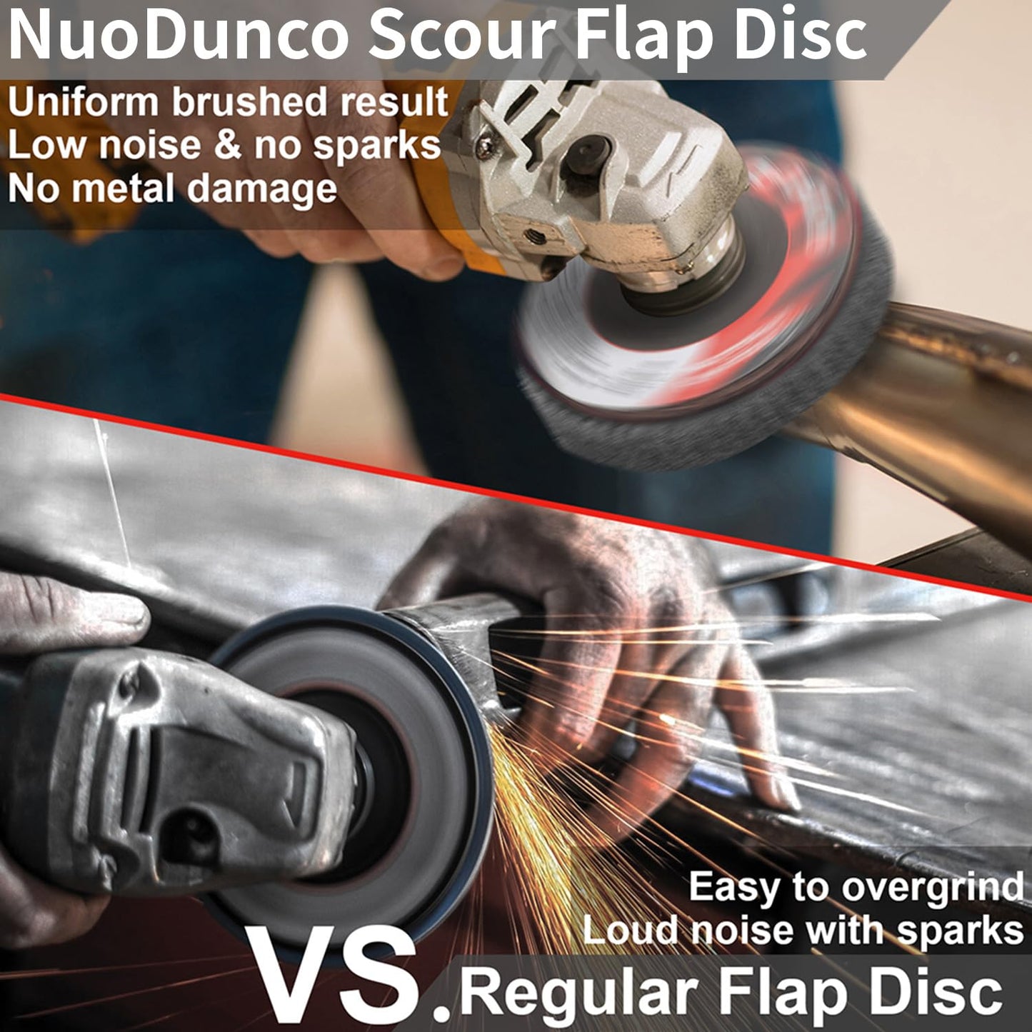 10Pcs 600 Grit Scour Flap Disc 4 1/2 Inch Angle Grinder Attachment Stainless Steel Aluminum Polishing Wheel Scouring Pad Wire Brush Sanding Disc