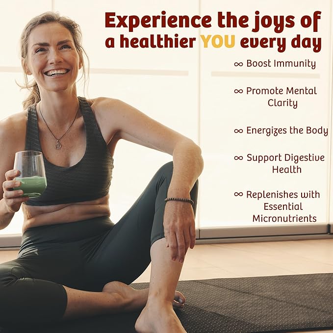 Superfood Capsules, Blue Green Algae Based Capsules with 28 Organic Superfoods, No Fillers or Grasses, Energy & Longevity, Low Temp Dehydrated Greens (34 Servings)