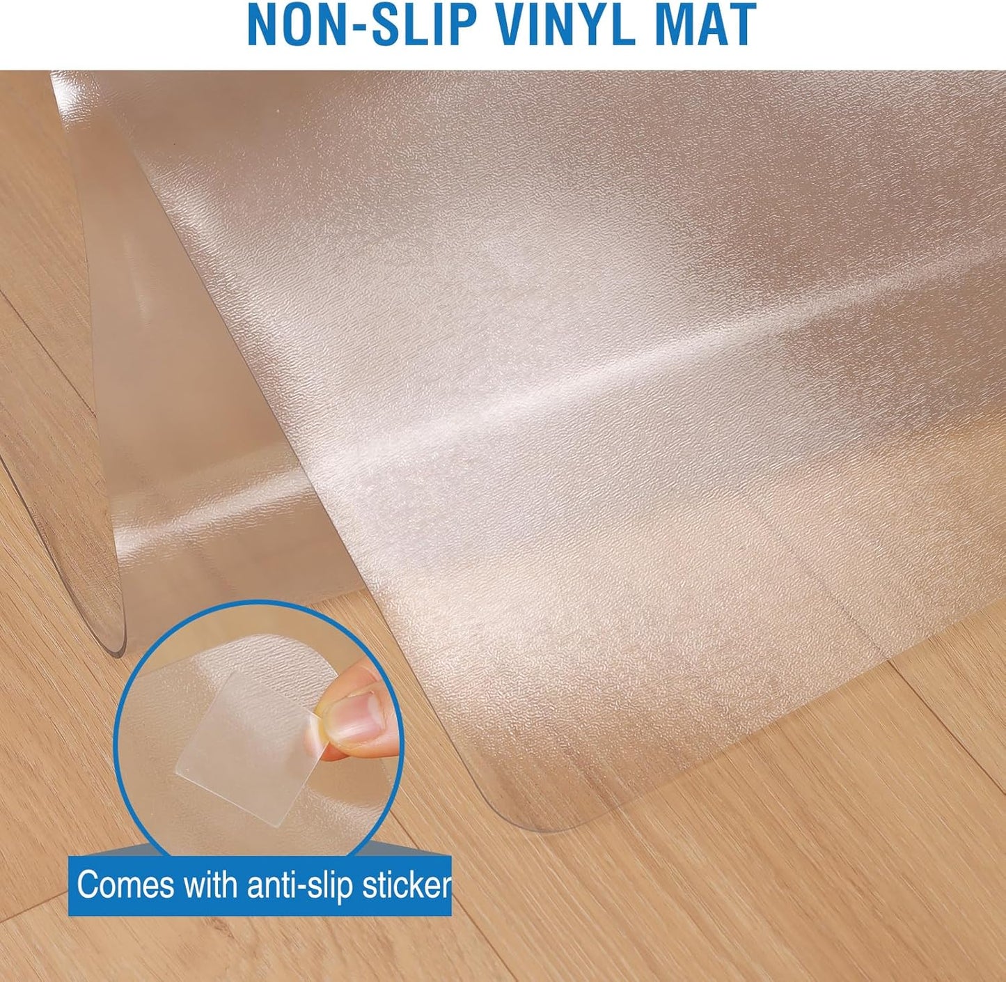 Clear Chair Mat, FUNMAT 36" x 28" Chair Mat for Hard Floors, Vinyl Floor Mat for Home Office Kitchen Living Room, Not for Carpet