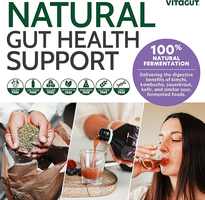 Liquid Probiotic, Prebiotics & Postbiotics 3-in-1 Organic, Live Probiotics for Women & Men - Probiotics for Digestive Health, 50 Billion CFU, 19 Fermented Herbs, Vegan Probiotic for Gut Health