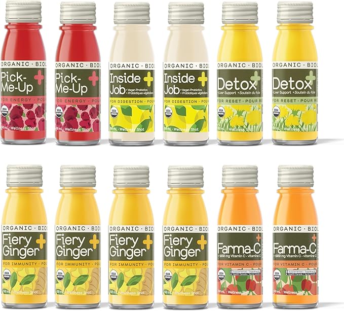 Fiery Ginger & Variety Pack (60 ml (Pack of 12), Variety Pack 2.0)