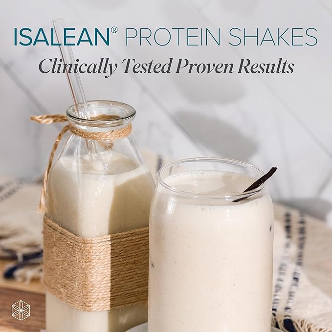 IsaLean Protein Shake Complete Superfood Meal Replacement for Maintaining Healthy Weight and Lean Muscle Growth with 24 Vitamins and Minerals-29.6 oz - 14 Meal Canister Natural Creamy Vanilla