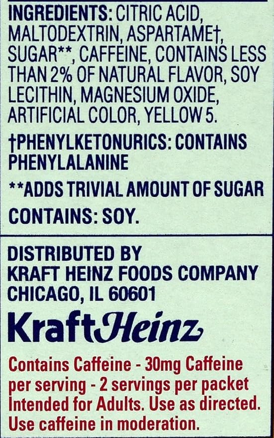 Crystal Light On The Go Citrus With Caffeine Drink Mix, 10-Packet Box (Pack of 25)