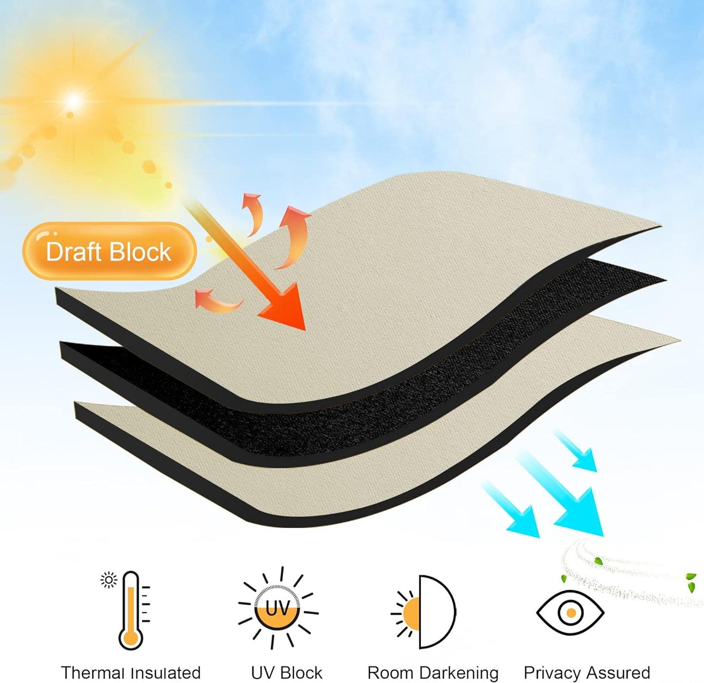 RYB HOME RV Curtains for Camper Windows - Soft Thermal Insulated Small Window Curtain Tiers for Cafe Kitchen Bedroom Basement Glass Door Window, W 42 x L 30 inches, Geige, 2 Panels