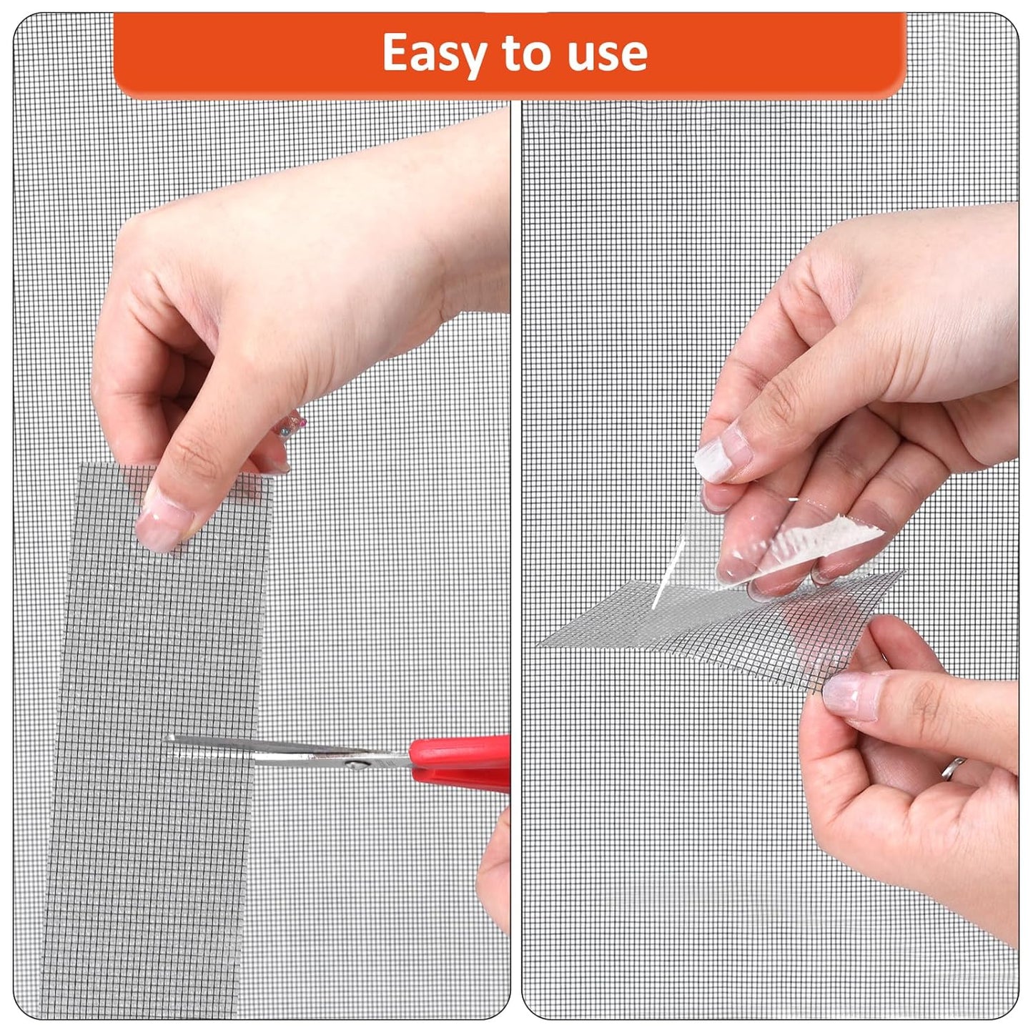 Grey Screen Repair Tape, 2" X 180" (15FT) Window Screen Door Repair Kit, Strong Adhesive Fiberglass Patch Tape Mesh