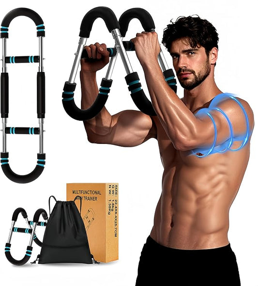 Twister Arm Trainer, 60-100lb Adjustable Chest & Arm Workout Tool, Arm Strengthener for Men & Women, Portable Detachable Upper Body Fitness Machine for Home & Gym