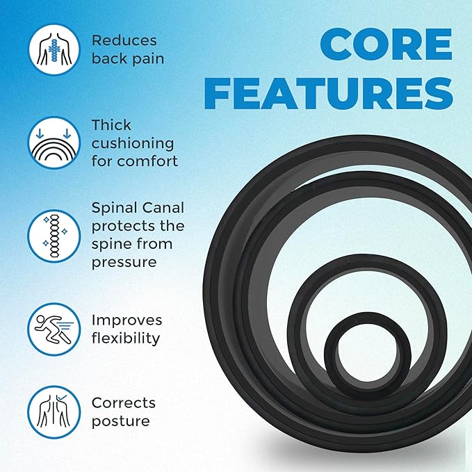 Ultimate Back + Neck Bundle, 4-Pack Chirp Wheel Massage Rollers, Carrying Case, Upper Back Posture Corrector, Includes Focus, Muscle Massage, and Gentle High Density Foam Rollers, Up to 500 lbs, Black