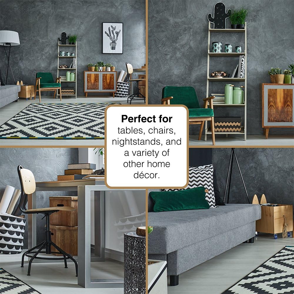 SoftTouch 1" Round Felt Pads – Heavy Duty Self-Stick Furniture Floor Protectors for Hardwood, Tile & Laminate – Scratch & Noise Reducing Pads, Brown, 48 Pack