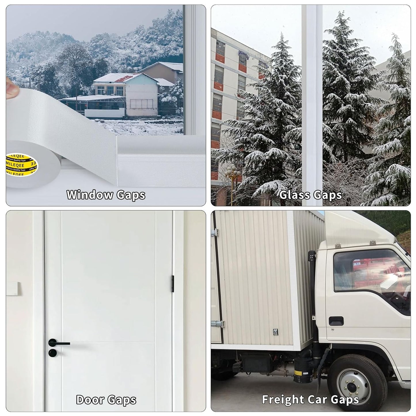 3Pack Duct Tape Heavy Duty Single Sided, Strong Adhesive High Strength, Waterproof Mesh Tape for Indoor Outdoor Repairing Sealing Bonding, Easy Use Hand Tearable, 1.57 Inch x 66 Feet, White