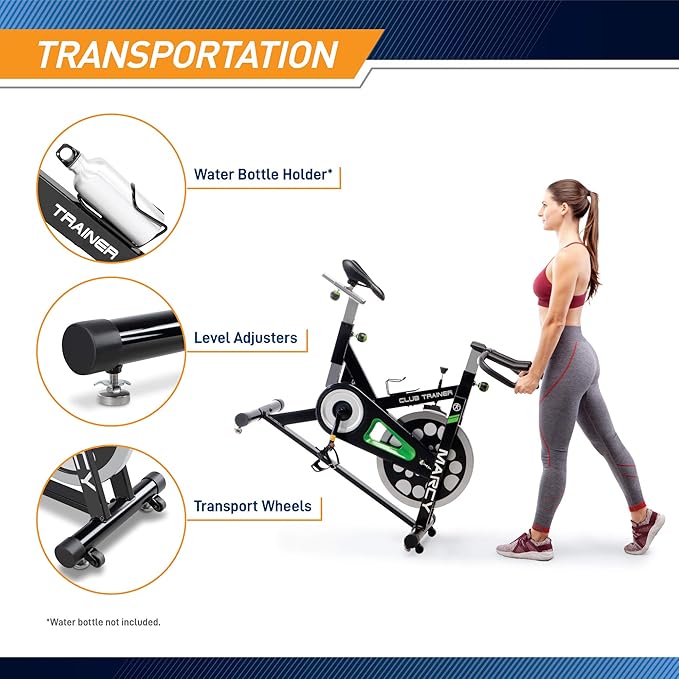 MARCY Club Revolution Bike Cycle Trainer for Cardio Exercise XJ-3220 Black