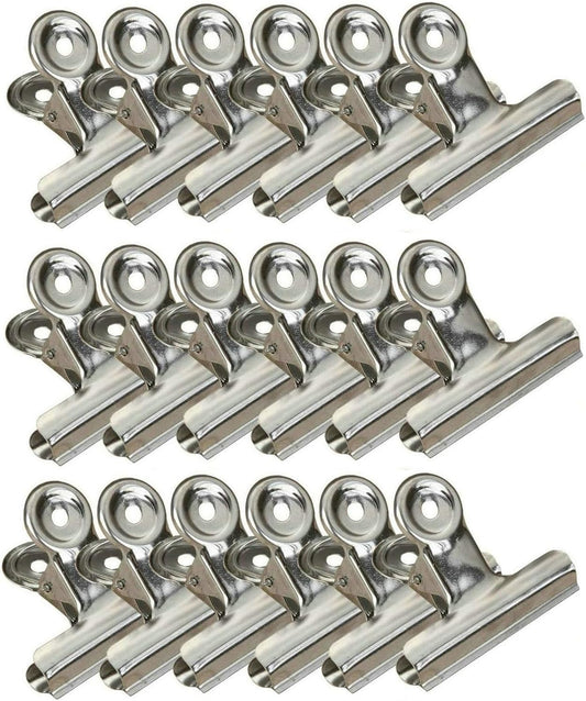 18 Pack Stainless Steel Chip Bag Clips Heavy Duty Food Bags Clamp Clips for Kitchen Office School (2In)