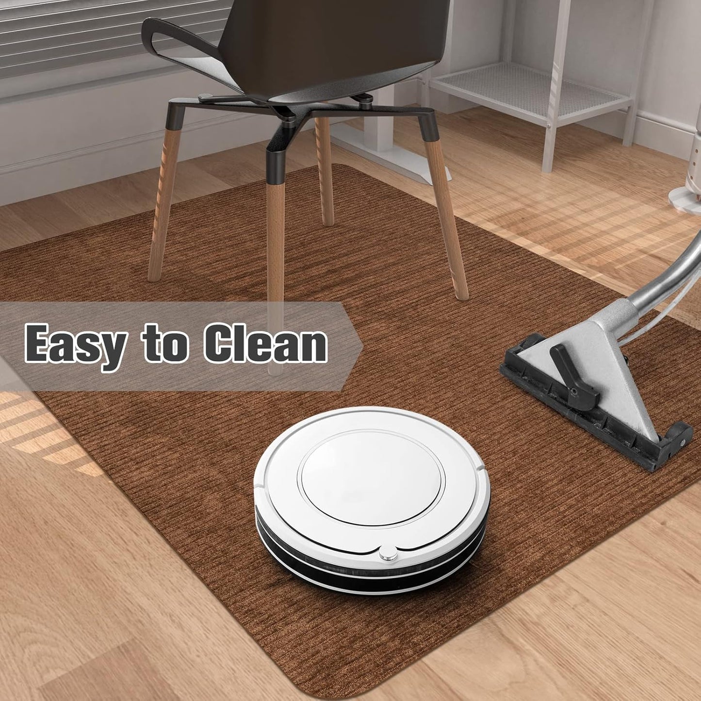 Placoot Desk Chair Mat for Hardwood Floor Corduroy Surface 1/6" Thick 55"x35" Office Chair Mat for Rolling Chairs-100% Large Anti-Slip Backing Under Desk Low-Pile Office Rug Floor Mat for Office/Home