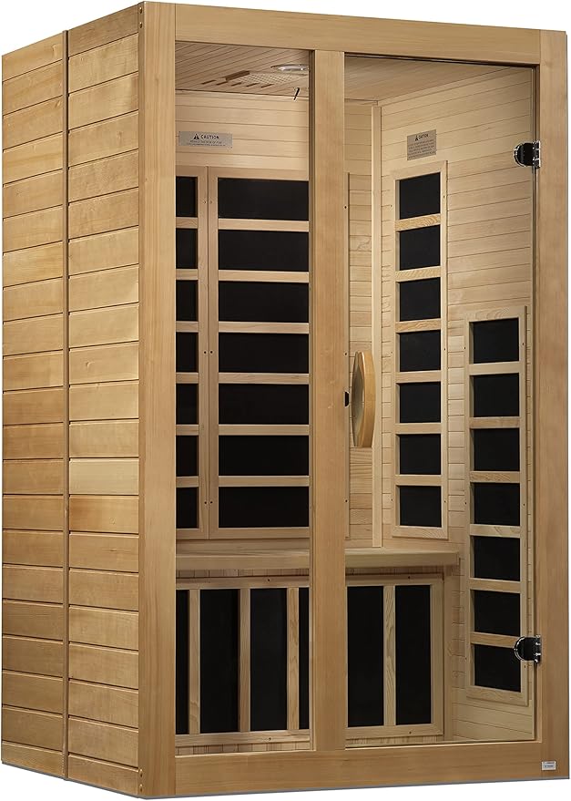 Santiago Elite 2-Person Ultra Low EMF (Under 3 MG) FAR Infrared Sauna, Curb Side Delivery
