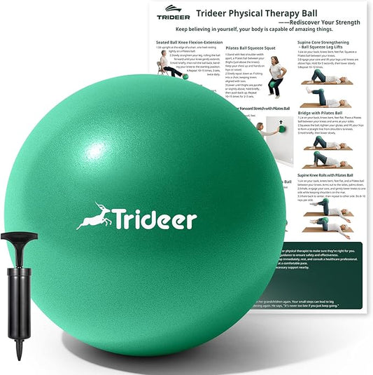 Trideer Exercise Balls Physical Therapy, 9 Inch Pilates Ball Between Knees for Physical Therapy, Mini Exercise Ball - Yoga Ball, Small Workout Balls for Core Strength and Back Support