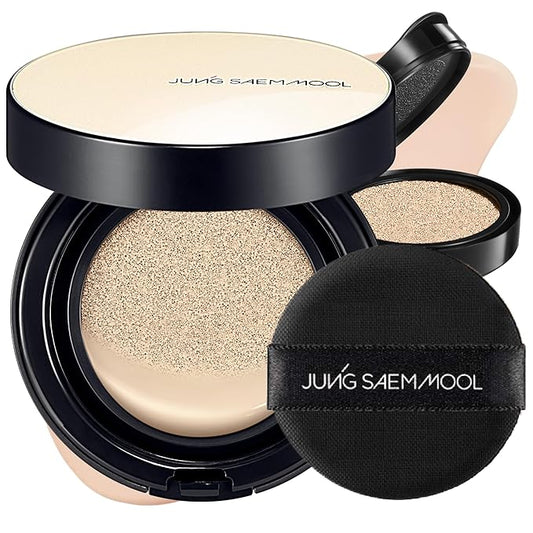 [JUNGSAEMMOOL OFFICIAL] Essential Skin Nuder Cushion (02 Fair Light) | Refill Included | Natural Finish | SPF50 Broad Spectrum | Makeup Artist Brand | Cream Foundation