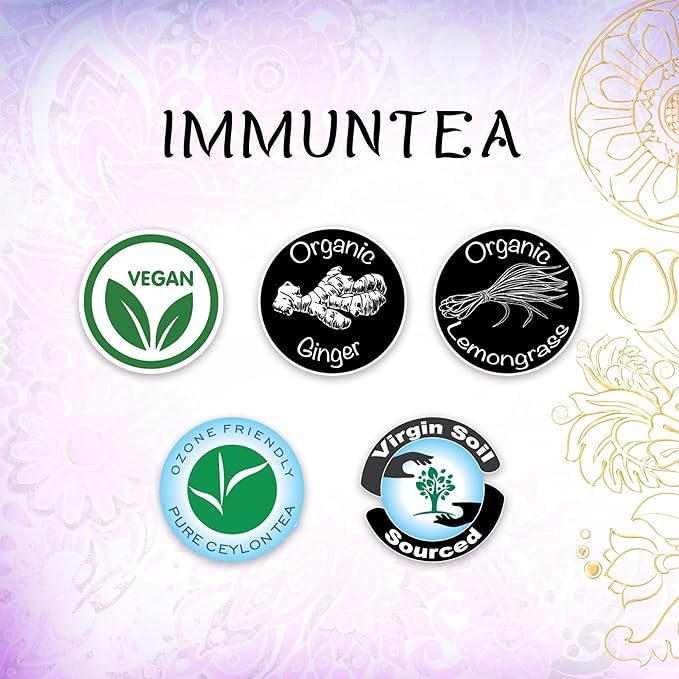 Térapy Ceylon ImmunTea Ayurvedic Tea | All Natural Herbal Ingredients | 20 Count Individually Wrapped Tea bags | Helps boost your immunity naturally