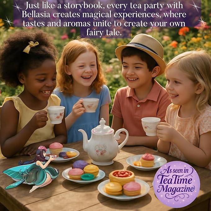 Bellasia Tea Blueberry Pie for Kids Using Real Fruit Pieces - Caffeine Free Herbal Tea Blend with Real Ingredients & Balanced Flavor- Add Loose Leaf Tea to Your Child’s Routine for A Fun & Tasty Drink. 20-25 Cups