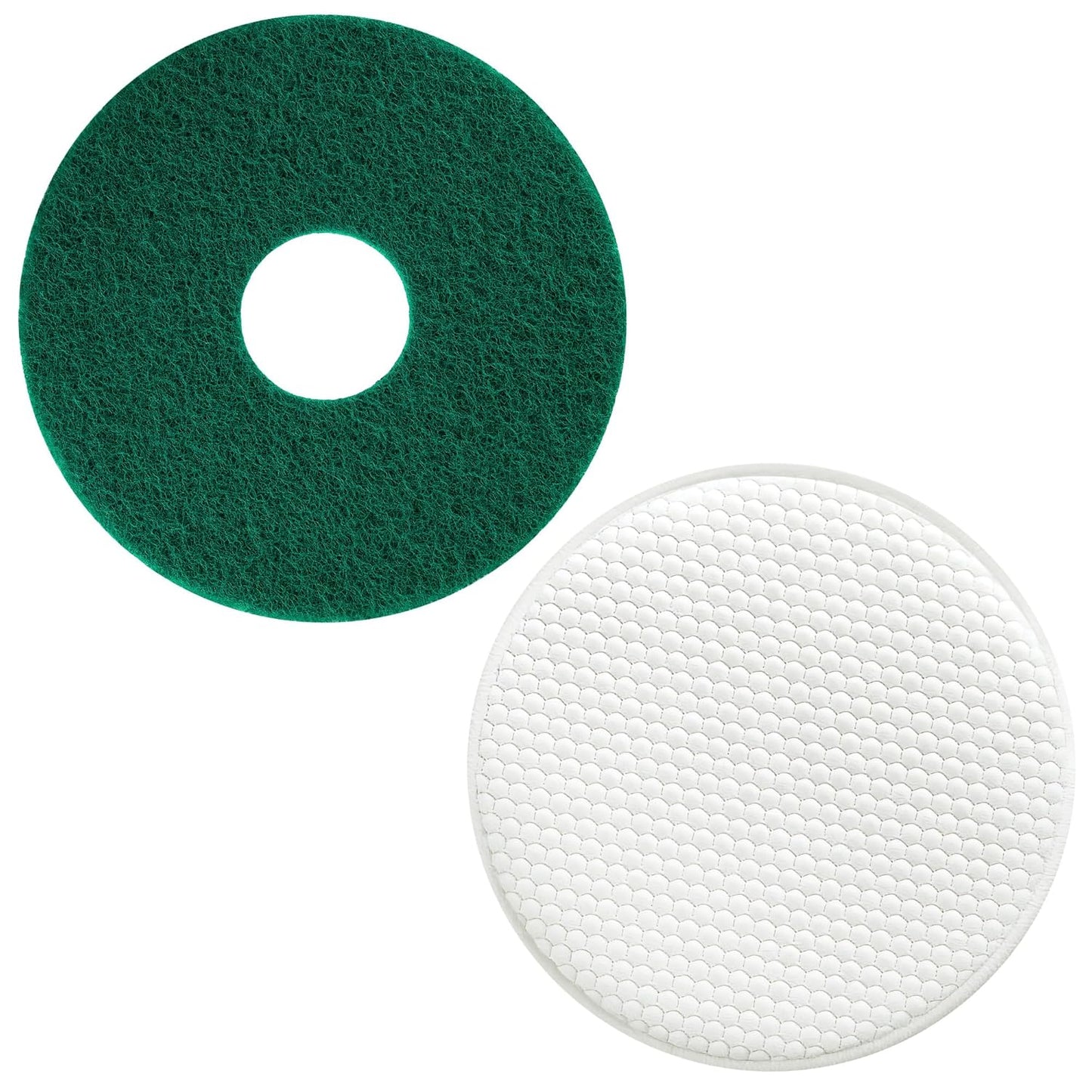 2 Pack 12" Floor Machine Pads Compatible with Oreck Commercial 550MC 437.056 Orbiter Scrubber Machine, Microfiber Carpet Bonnet, Floor Buffer Pad for Deep Cleaning (Stripper & Bonnet)