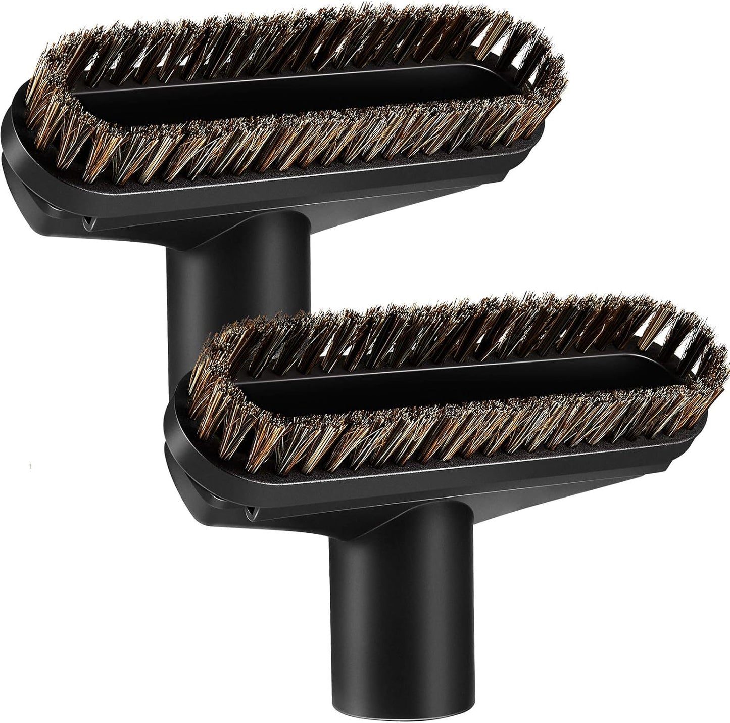 Honoson 2 Pcs 1-1/4 Vacuum Brush Attachment Square Horse Hair Vacuum Dusting Brush Hose Attachments Dust Tool Replacement 1.25 Soft Bristle Cleaner for Standard Hose