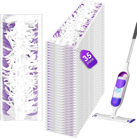 (35 Pack) Replacement Power Mop Pads for Swiffer PowerMop, Disposable PowerMop Mopping Pad Refills Compatible with Swiffer PowerMop, Multi-Surface Mop Pad Refills for Floor Cleaning