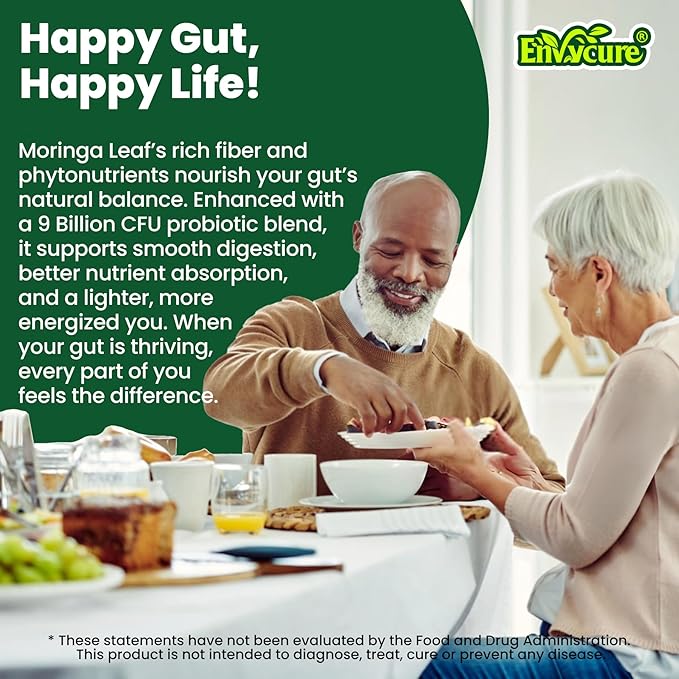 Organic Moringa Gummies 1000mg for Women Men, Liposomal Nutrient-Dense Pure Green Superfood, w/Vegan Omega-3, Boswellia, L-Theanine & Probiotic, for Energy, Focus, Antioxidants & Gut Health, 120Cts