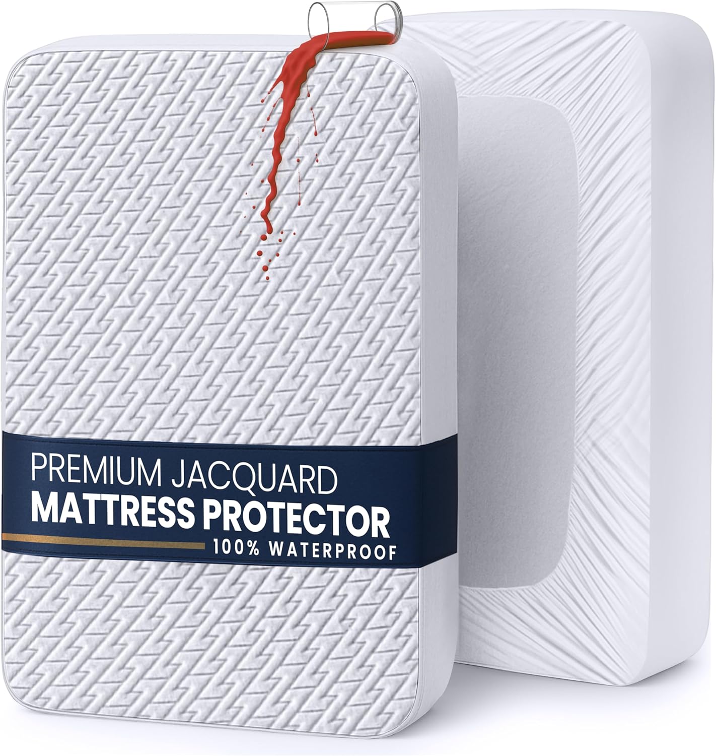 Utopia Bedding Waterproof Mattress Protector Twin Size, Premium 3D Air Soft Fabric Mattress Cover, Fits 15 Inches Deep, Breathable, Fitted Style with Stretchable Pockets