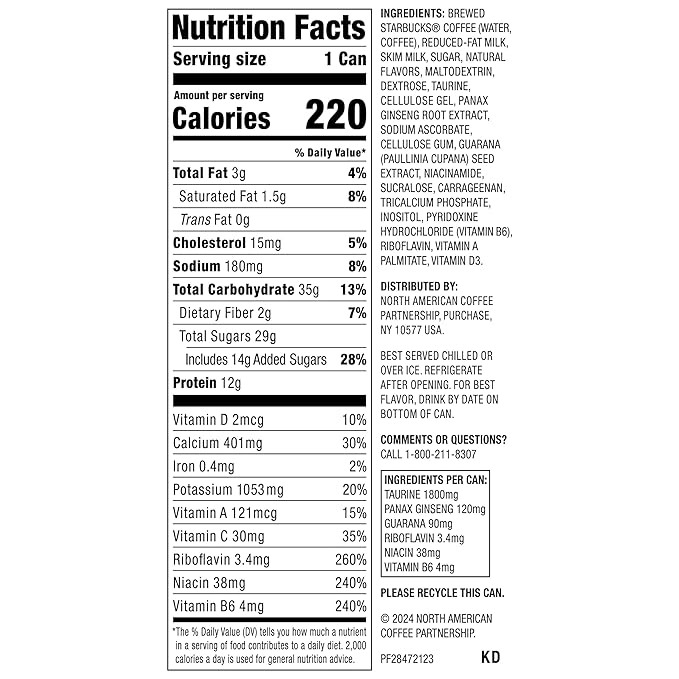 Starbucks Doubleshot Energy Drink Coffee Beverage, Mocha, Iced Coffee, 15 fl oz Cans (12 Pack) (Packaging May Vary)