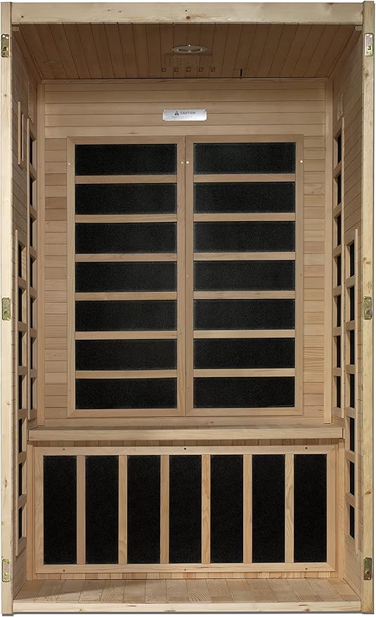 Santiago Elite 2-Person Ultra Low EMF (Under 3 MG) FAR Infrared Sauna, Curb Side Delivery