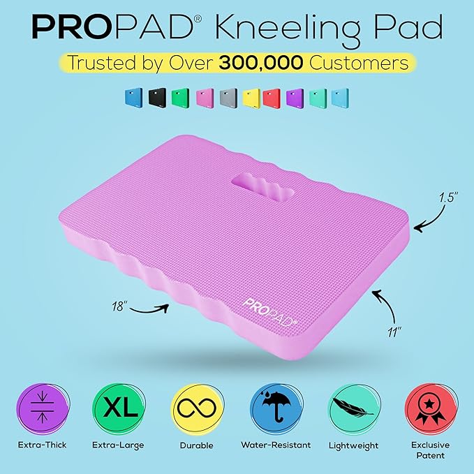 Thick Kneeling Pads, Garden Kneeler for Gardening, Bath Kneeler for Baby Bath, Kneeling Mat for Yoga, Knee Pad for Work, Floor Foam Pad, Extra Large (XL) 18 x 11 x 1.5 Inches, Pink (Pack of 2)