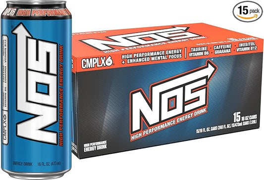 NOS Original: High Performance Energy Drink. 16 Fl oz (Pack of 15)