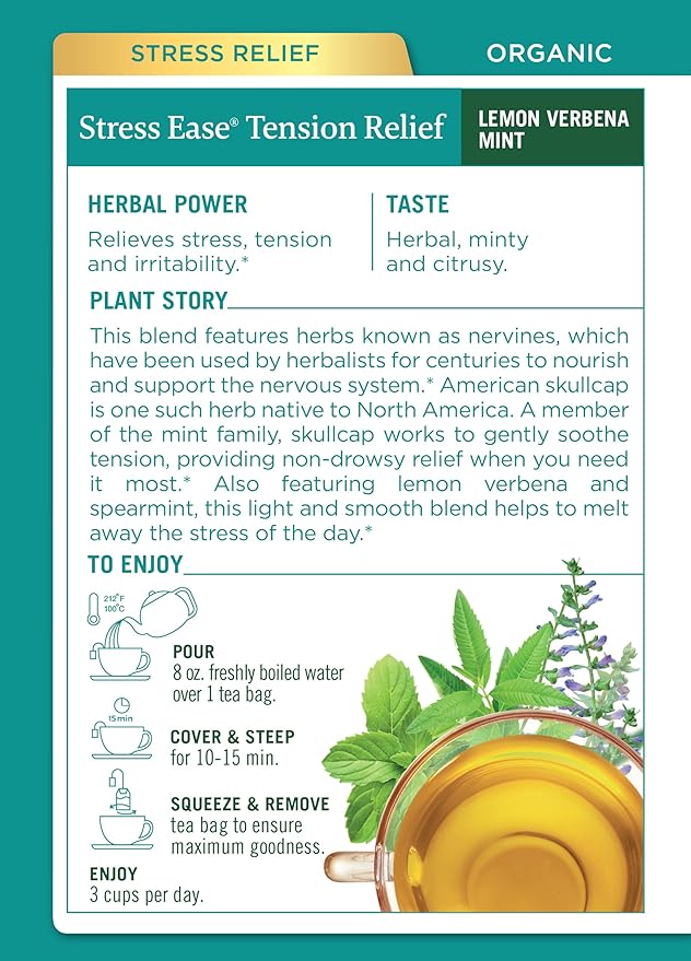 Traditional Medicinals Organic Herbal Tea Variety Pack for Stress and Sleep Support, 6 Flavors, Lavender, Chamomile, Lemon & Valerian Root, 96 Tea Bags, (6 Pack)