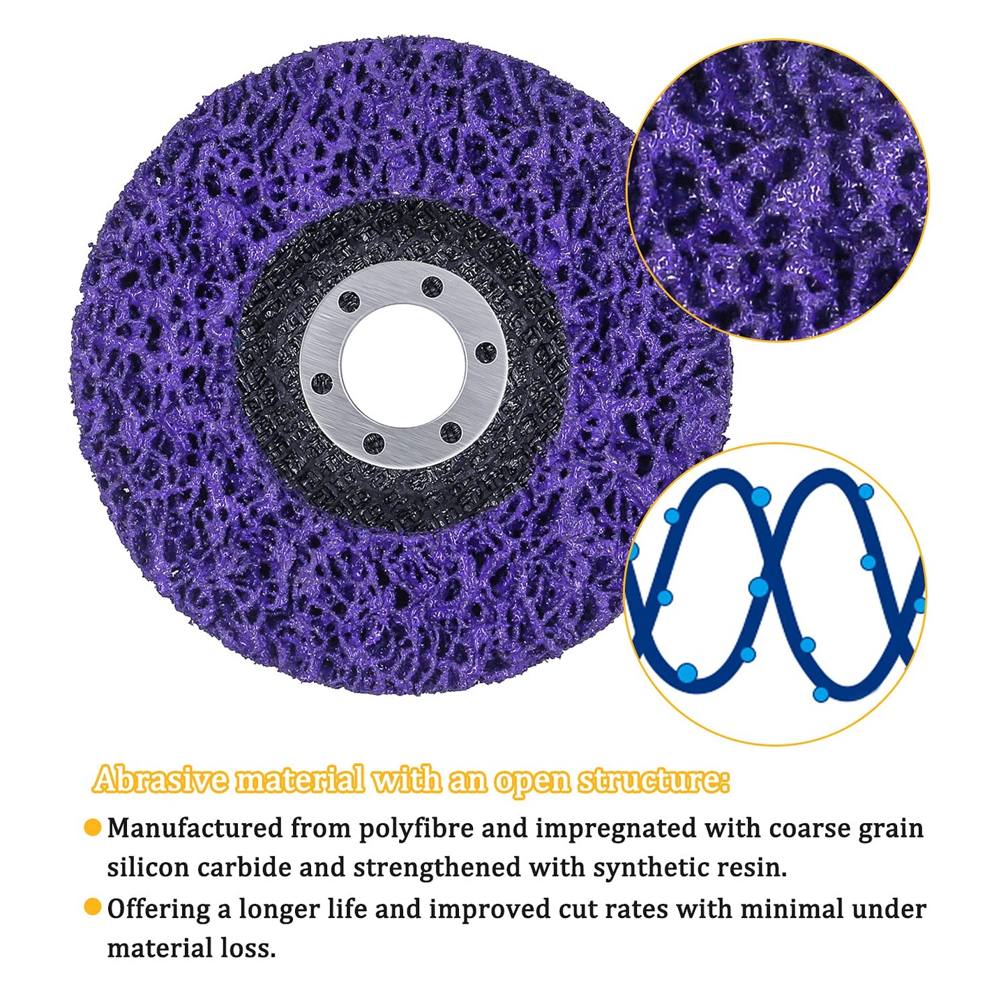 12 Pack 4-1/2" x 7/8" Strip Discs Stripping Wheel Fit Angle Grinder Clean and Remove Paint Coating Rust Welds Oxidation