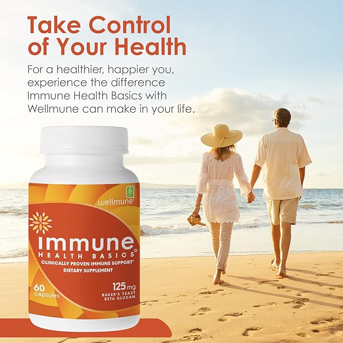 Ultra Strength Immunity - Clinically Proven Immune Support - Wellmune Highly Purified Beta Glucan - Gluten-Free, Non-allergenic, Non-GMO and Vegan Capsules - 60 Capsules, 125 mg
