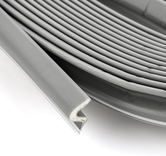 Weather Stripping Door Seal Strip Soundproof Q Foam Tape, Exterior Door Insulation Strip for Large Gap, Easy to Install(Grey, 40FT)