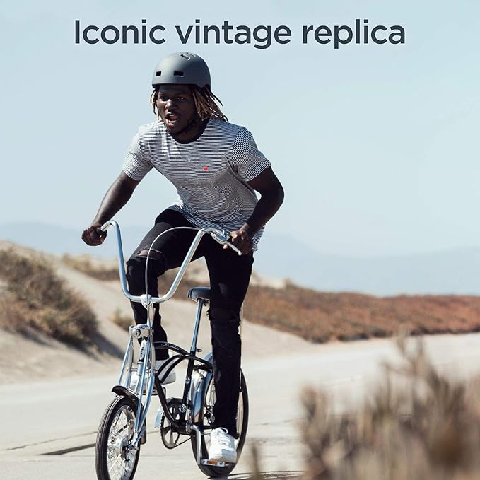 Schwinn Krate Classic Sting-Ray Bike, 20 Inch Bike for Kids or Adults, Steel Frame & Springer Fork, Fenders, Single Speed, Coaster Brake, Grey Ghost, Lemon Peeler, Coal, Grape, Orange or Apple